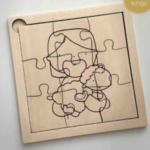 Houten puzzel Jezus is de Goede Herder