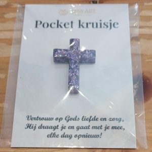 Pocketkruisje paars