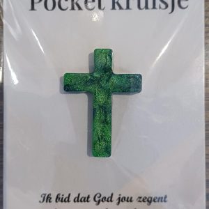 Pocketkruisje lichtgroen