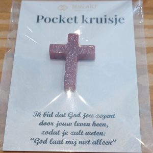Pocketkruisje wijnrood