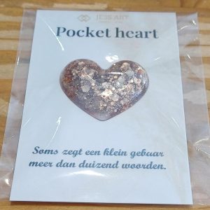 Pocket heart rosegoud