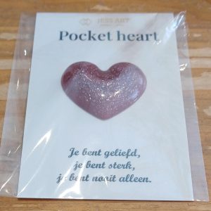 Pocket heart wijnrood