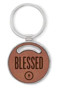 Sleutelhanger Blessed - Ring/Leer