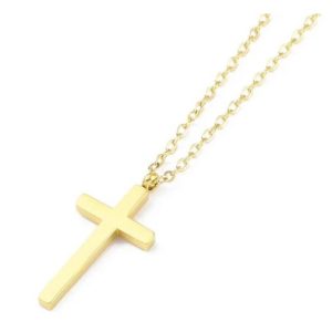 Ketting met kruisje goudkleur