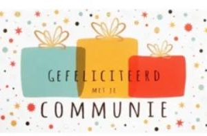 Wenskaart Gefeliciteerd met je communie