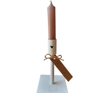 Kandelaar wit - Hartje