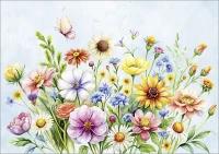 Dubbele kaart - Bloemen