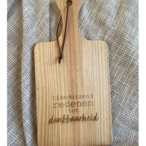 Houten plank, tienduizend redenen tot dankbaarheid