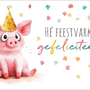 Dubbele kaart - Feestvarken