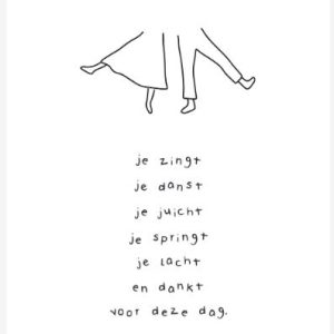Ansichtkaart Je zingt je danst