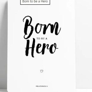 Ansichtkaart Born to be a Hero
